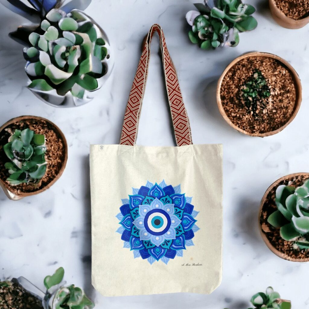 Totebag premium avec poche intérieure - Mandala Matiasma 2