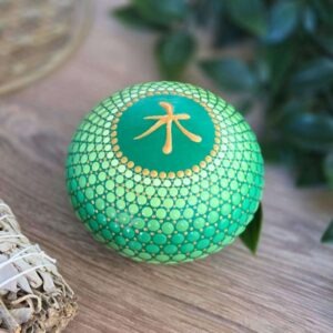 Élément Bois Vert Émeraude • Galet Feng Shui