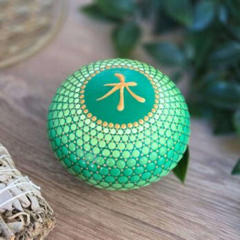 Élément Bois Vert Émeraude • Galet Feng Shui